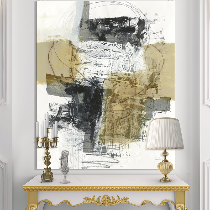 Glam Cream Dream II - reproduction d'art sur toile tendue, H 32 po x l 16 po x P 1 po