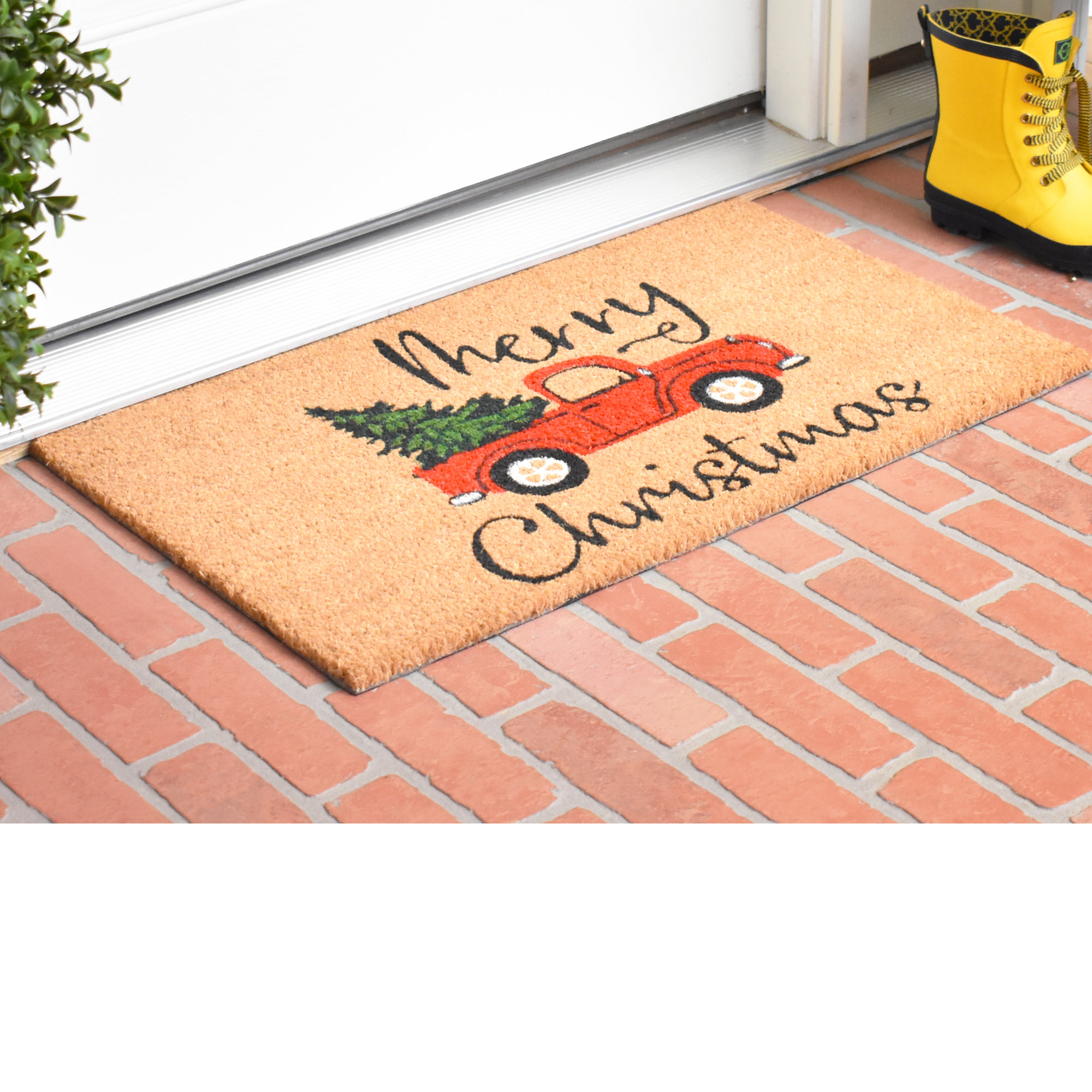 Wynn Non-Slip Christmas Doormat, 17" W x 29" L