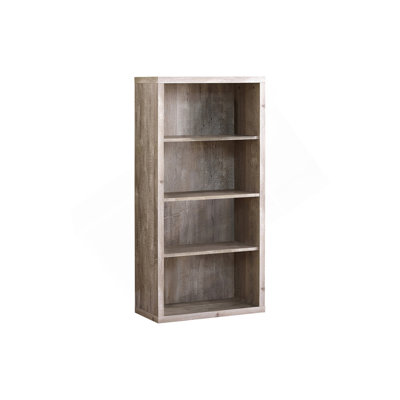 Bibliothèque, bibliothèque, étagère, 5 niveaux, H 48 po, bureau, chambre à coucher, stratifié beige, contemporain, moderne