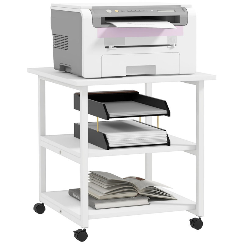 52.5cm H x 50cm W Printer Stand, White