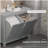 HOMCOM Tilt-Out Laundry Sorter Cabinet, Bathroom Storage Organizer with Two-Compartment Tilt-Out Hamper, Gray