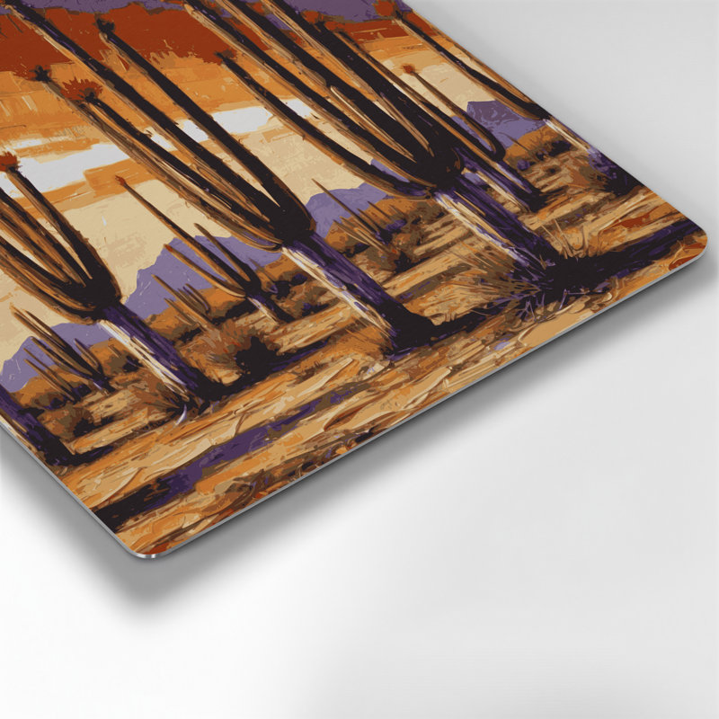 «Southwestern Plants Ocotillo», art mural brun en métal 171, H 12 po x l 12 po