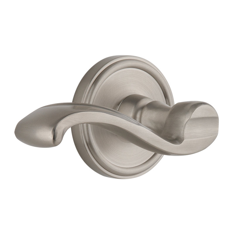 Grandeur Georgetown Rosette Single Dummy with Portofino Lever, Satin Nickel, Left Handed