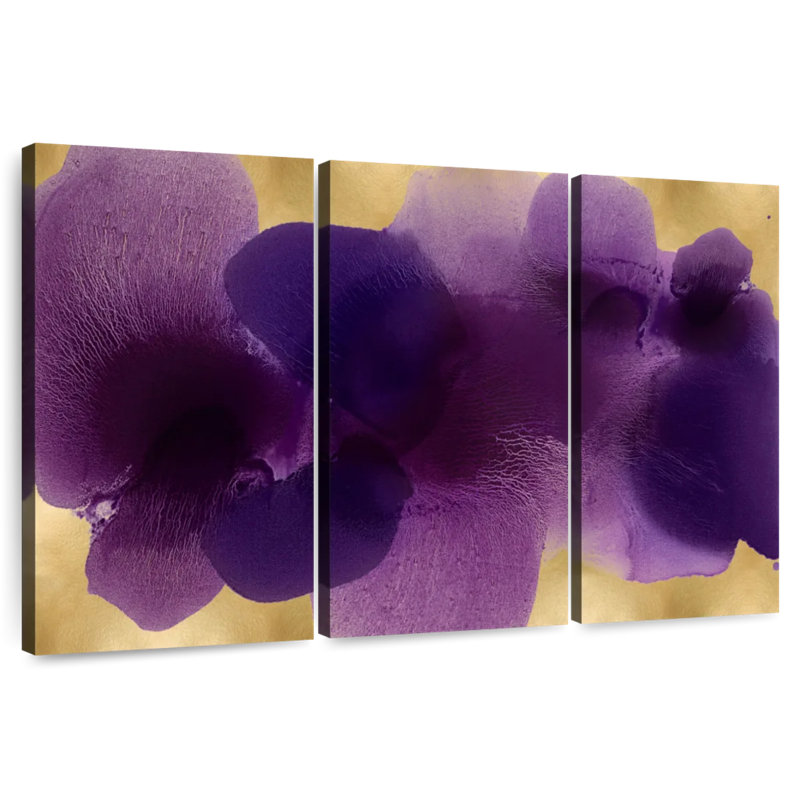 Avery Free Form Purple On Gold, 36" H x 57" W