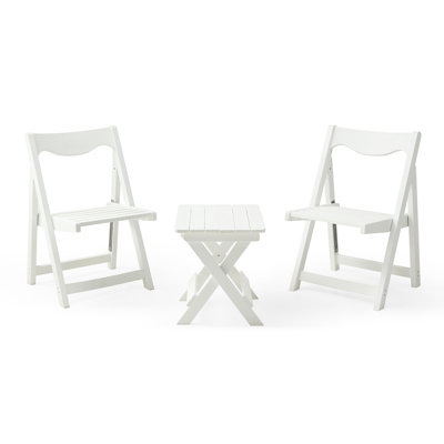 Foldable White Hips Table And Chair , 2 Chairs Rectangular For Outdoor & Indoor Furniture Elegant Living Spaces