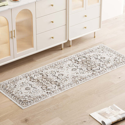Tapis de style oriental traditionnel Losh en brun / beige / crème Losh