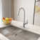 CASAINC Single-Handle Pull-Down Kitchen Faucet Single Hole Faucet with Deck Plate