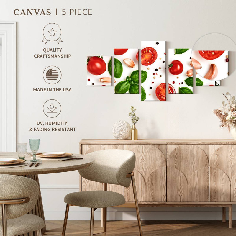 Tomato Basil And Spices, 36" H x 80" W