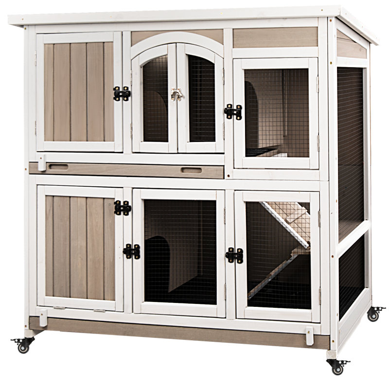 Cage à lapin avec rampe Bremond