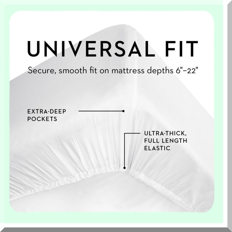 Luxury Navy Blue Sateen Fitted Sheet - 600 TC Cotton, Twin Size, Elastic All Around, Soft & Silky, Fits Mattress Up to 18", Deep Pocket Bedding