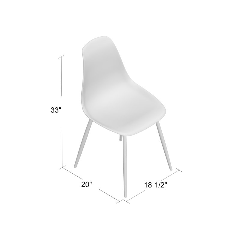 Larios Dining Chair, White