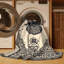 Tapis oriental beige classique Pavanvir Cerberus lavable à la machine-860080641