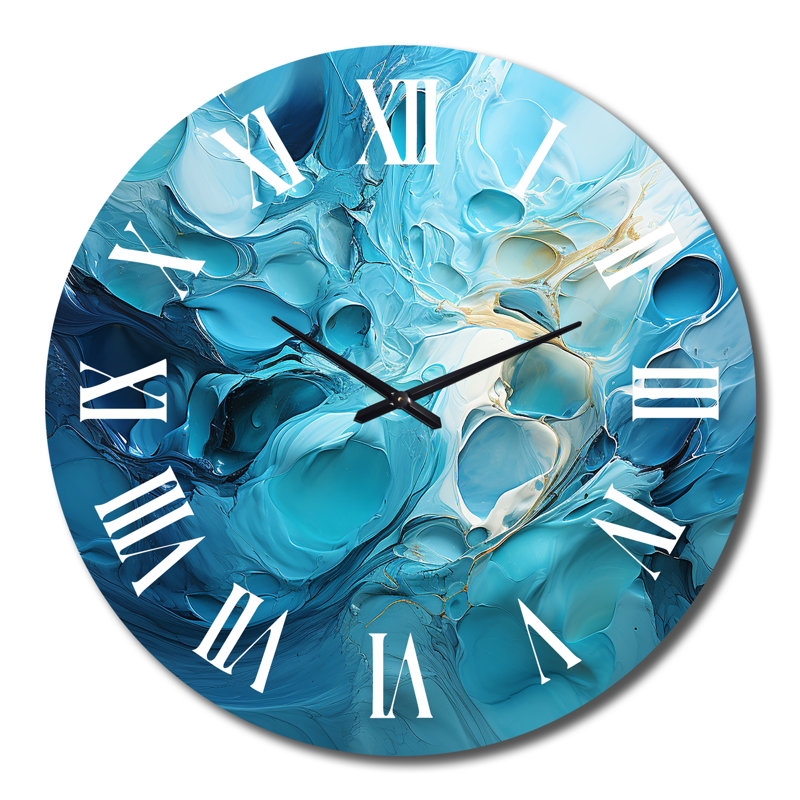Daeyonna - Horloge murale paysage abstrait, Grand