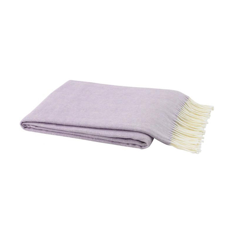 Italian Herringbone Throw Blanket, Lilac