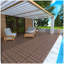 Carreaux de terrasse de style H de 12 po, carreaux de terrasse à emboîtement de module de bricolage, carreaux de cour faciles et rapides à installer pour le porche de la cour arrière du balcon 44 pièces-113014733
