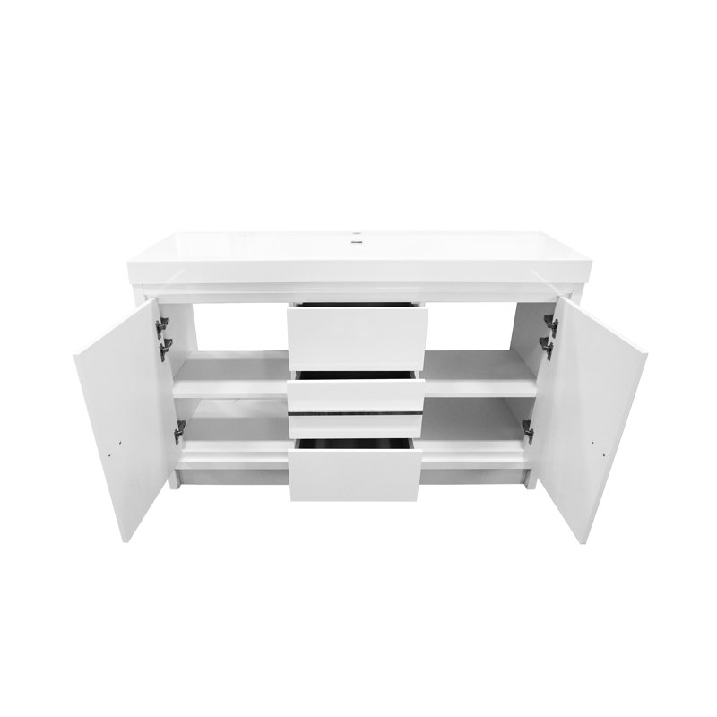 Ensemble de meuble-lavabo simple 59 po avec miroir Capri Allier