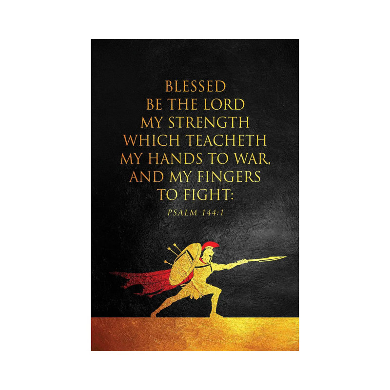 Psalm 144:1 Bible Verse by Adrian Baldovino - Print on Canvas, 66.04cm H x 45.72cm W x 3.81cm D, Wrapped Canvas