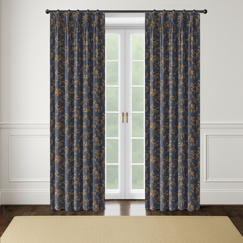 Paire de rideaux Venetian, L 40 po x L 144 po, Marine