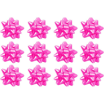 PMU Decorative Star Gift Bows Medium (12/Pkg) Pkg/1