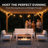 5-Person Aluminum Patio Sectional Conversation Set With Coffee Table & Thick Cushions-127923439