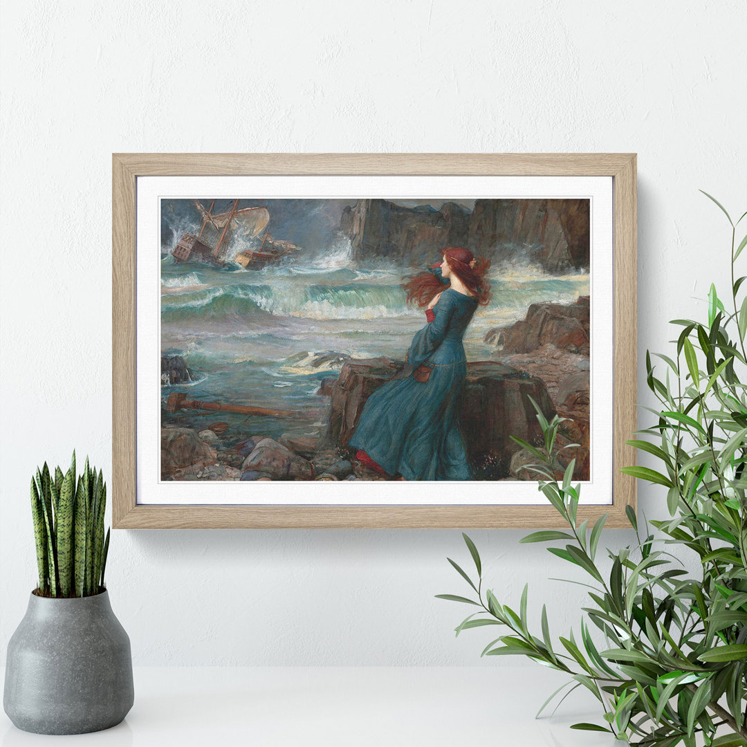 Miranda the Tempest by John William Waterhouse - Framed Print