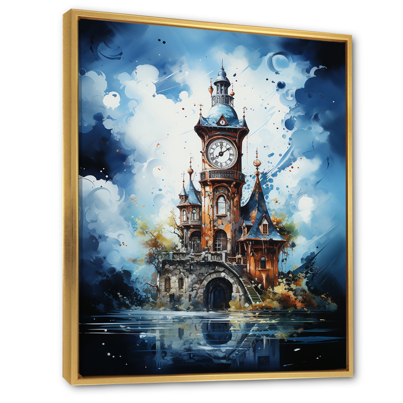 Reproduction sur toile de Maeghan, Cadre flottant doré, H 32 po x l 16 po x P 1 po