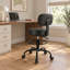 Chaise de dessin ergonomique avec dossier, tabouret de bureau pivotant à roulettes avec repose-pieds réglable - Noir/1 pièce-273369683-274005019
