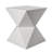 19" White Wood Round End Table