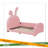 Twin Size Upholstered Rabbit-Shape Princess Bed-1487986506