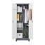 Armoires de rangement en métal, armoire à outils de nettoyage avec porte verrouillable, grand porte-outils à balais et rangement, grande armoire de rangement pour cuisine, garde-manger, bureau, magasin