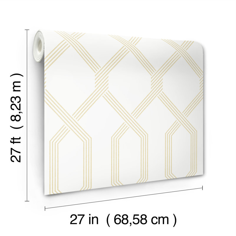Palisade Geometric Wallpaper Double Roll, Yellow