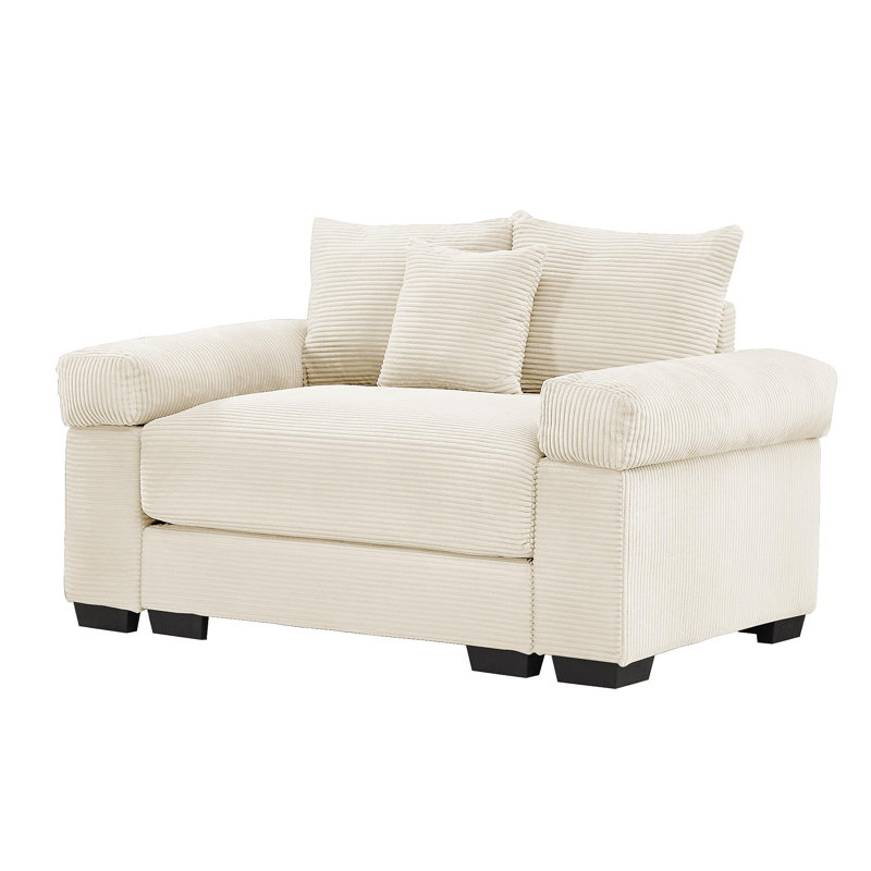 Canapé modulaire surdimensionné 54,3 po Cloud, Crème, crème