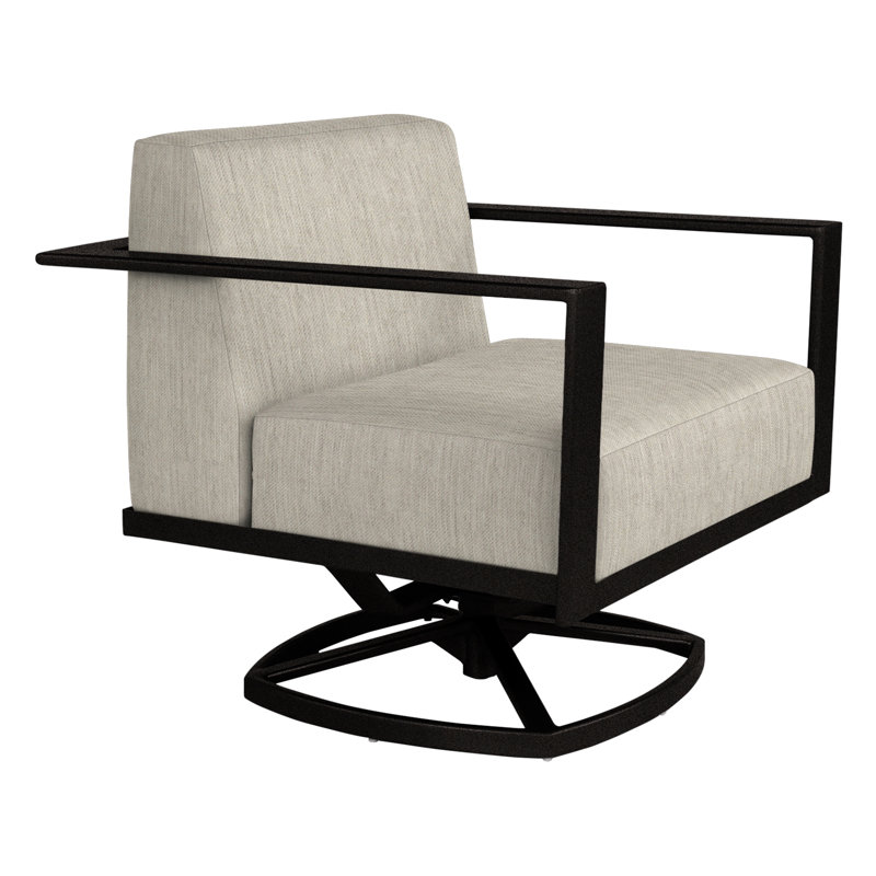 Studio Outdoor Rocker Chair, Carbon Black, Alcazar Redwood