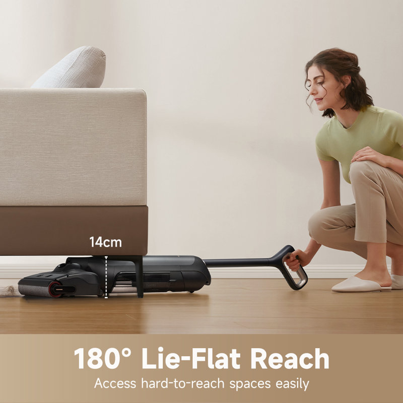MOVA M10 Wet Dry Cordless Mop Vacuum, 18000Pa Suction, 180° Lie-Flat, Dual Edge with Hor Air Self-Drying