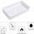 Modern 24"X14" Ceramic Rectangular Bathroom Sink - Vessel Type, Stain , For Multiple Places 24X14 White, Polished, Various Environments