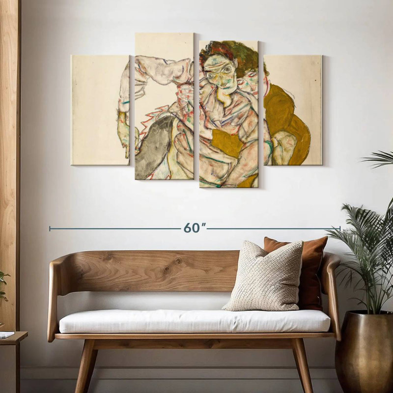 Couple de Hardie assis, H 32 po x l 52 po