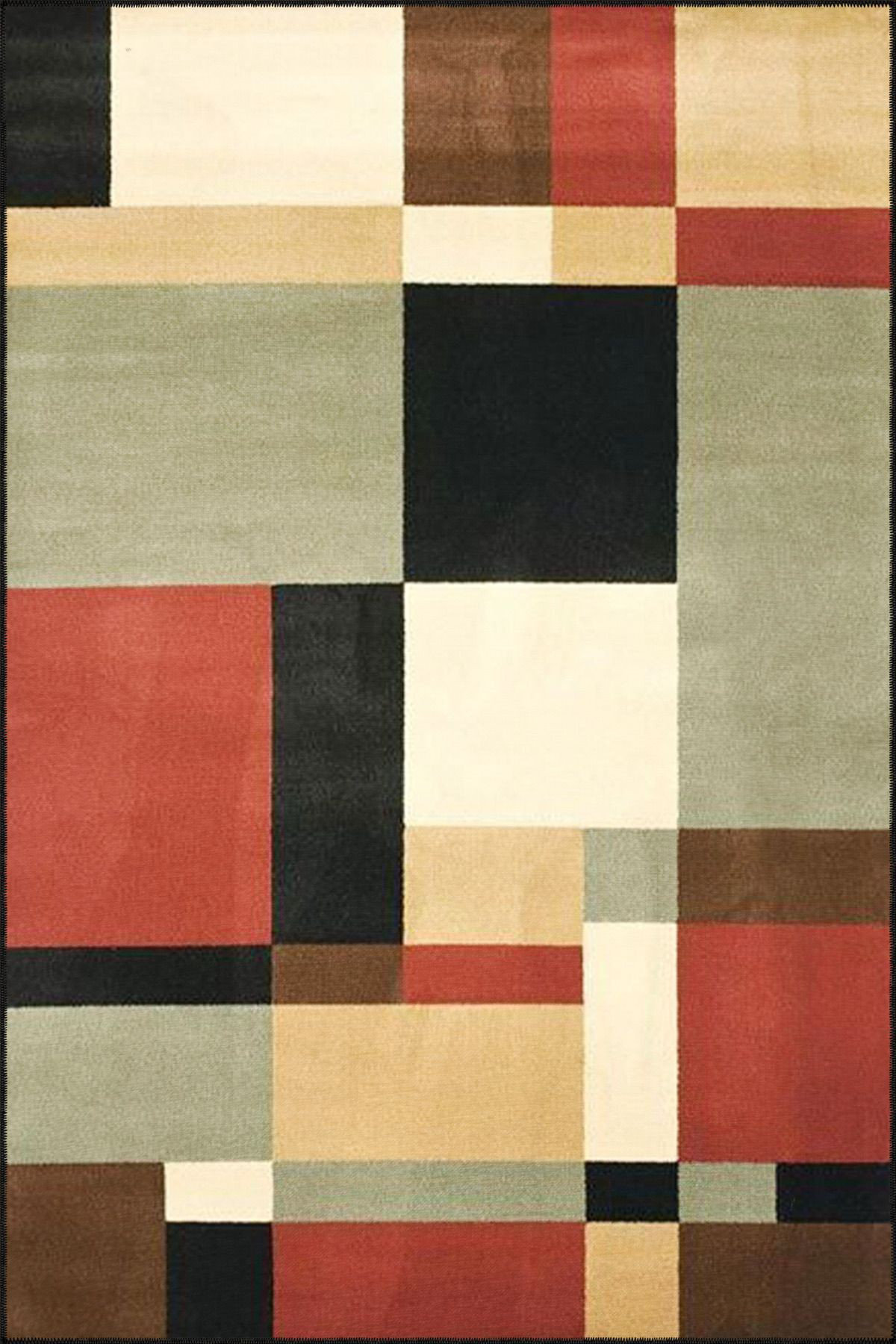 Hokku Designs Washable Rectangular Checkered Multicolor Patterned ...