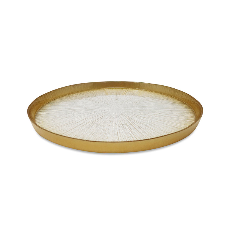 Plaques de cristal avec bordure dorée - P 4,75 po