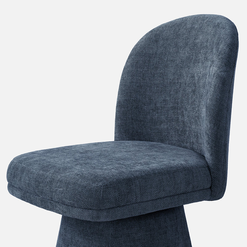 Chaise de coiffeuse rembourrée pivotante à 360°, Bleu