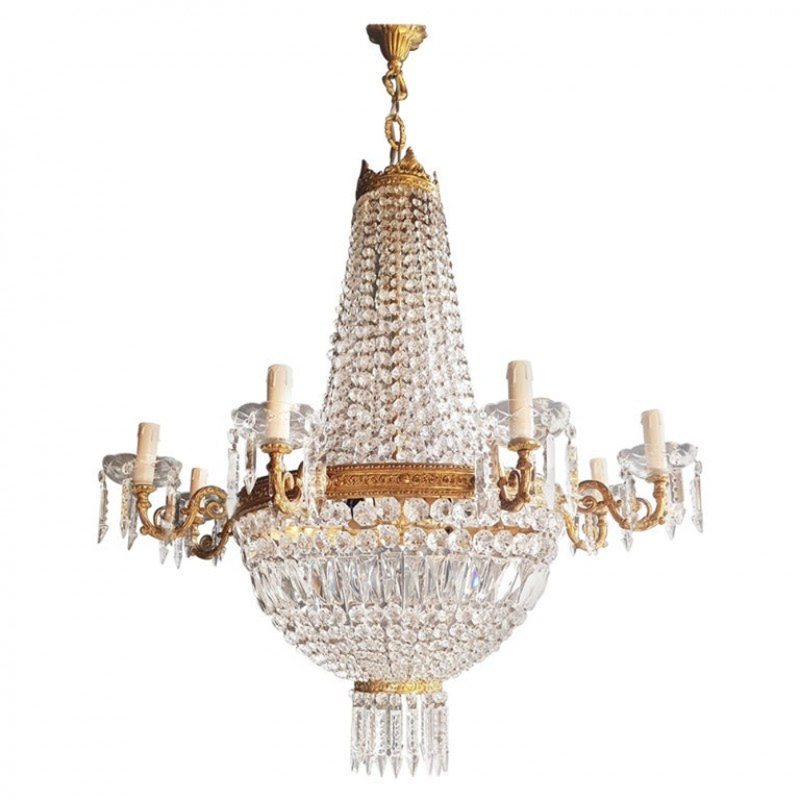 Lustre suspendu Montgolfier, Fumée, Laiton, 52" Diameter x 55" Height