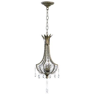 Luciana 3 - Light Iron Dimmable Empire Chandelier