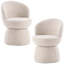Chaises de salle à manger rembourrées modernes, chaises de baril pivotantes en tissu Boucle, chaises d'appoint à oreilles, chaises de coiffeuse-1475575668