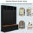 76.7'' Modern Farmhouse Hall Tree With Bench And 4-Door Storage Cabinet-578156864
