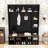 Minimalist Wood Hall Tree with Adjustable Shelves, Hooks, Shoe Storage and Bench for Entryway-1979765890