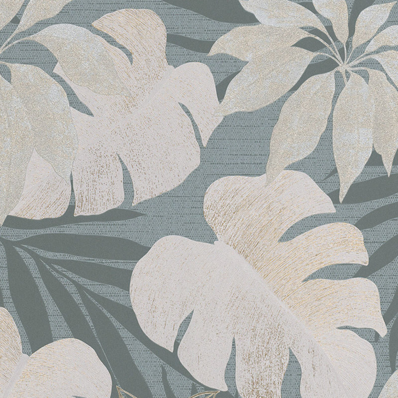 Avalon 10.05m x 53cm Textured Satin Paste the Wall Wallpaper Roll, Blue/Grey/Gold