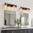 DAKAFUL 4-Light Dimmable Bathroom Vanity Light over Mirror with Wood and Glass Shade-114312324