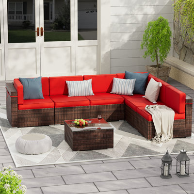 Flarrie 2-Person Patio Seating Group with Cushions