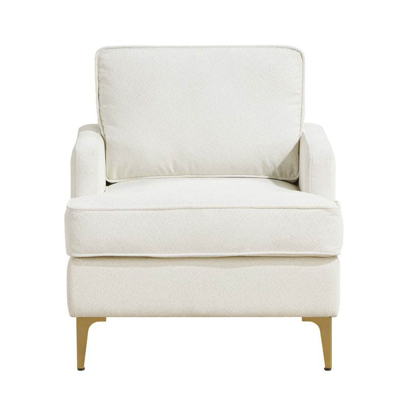 Chaise moderne d'appoint 1pc Chenille, Beige