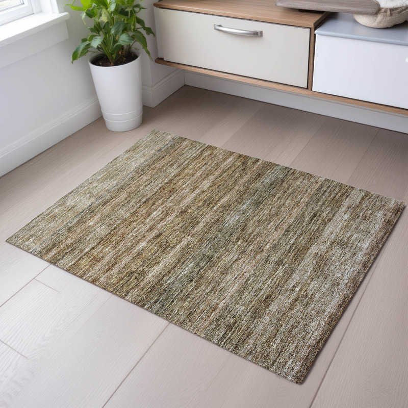Premium Machine Washable Melvin AMF1167 Stripes Rug, Rectangle 1'8" x 2'6"