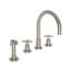 East Linear Double Handle Kitchen Faucet with Side Spray-924694709-809747697